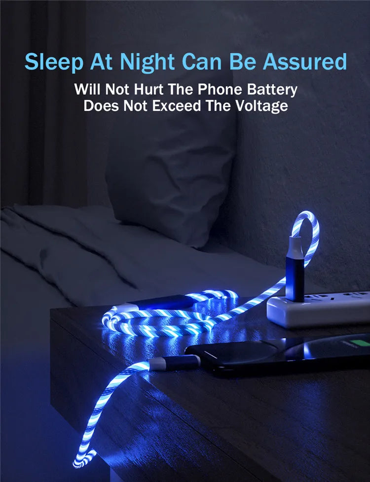 3 in 1 LED Light Glowing Charging Cable