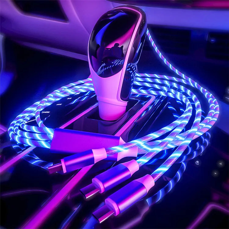 3 in 1 LED Light Glowing Charging Cable