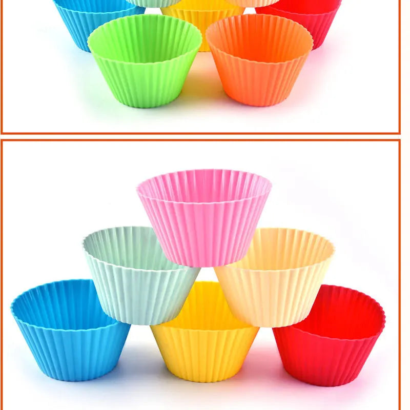 12pcs/Set Silicone Cupcake/Muffin Liners