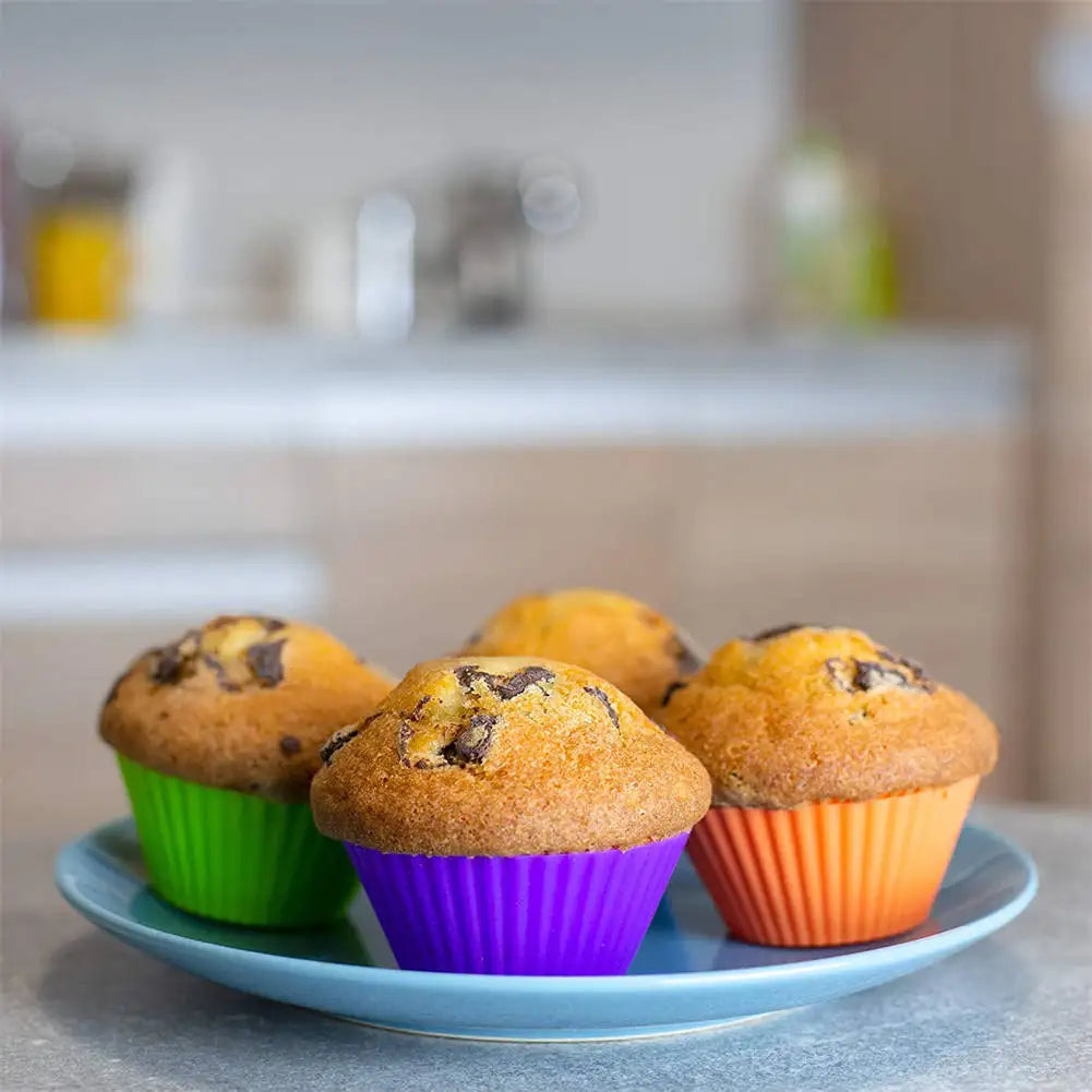 12pcs/Set Silicone Cupcake/Muffin Liners
