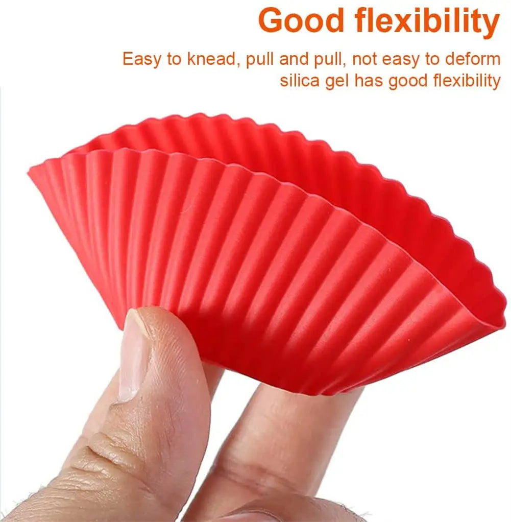 12pcs/Set Silicone Cupcake/Muffin Liners