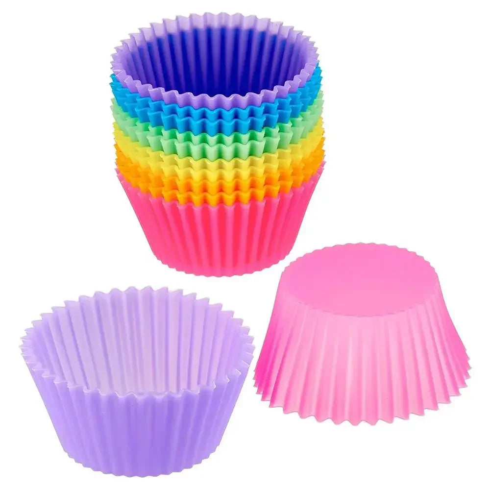 12pcs/Set Silicone Cupcake/Muffin Liners