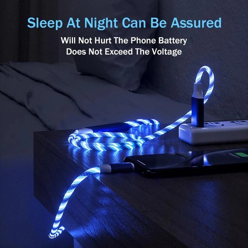 3 in 1 LED Light Glowing Charging Cable
