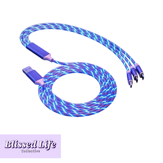 3 in 1 LED Light Glowing Charging Cable