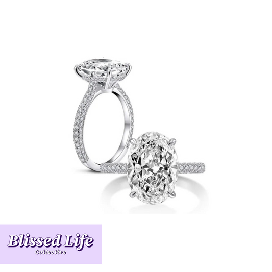Oval 6ct Cubic Zirconia Engagement Ring