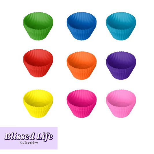 12pcs/Set Silicone  Cupcake/Muffin Liners