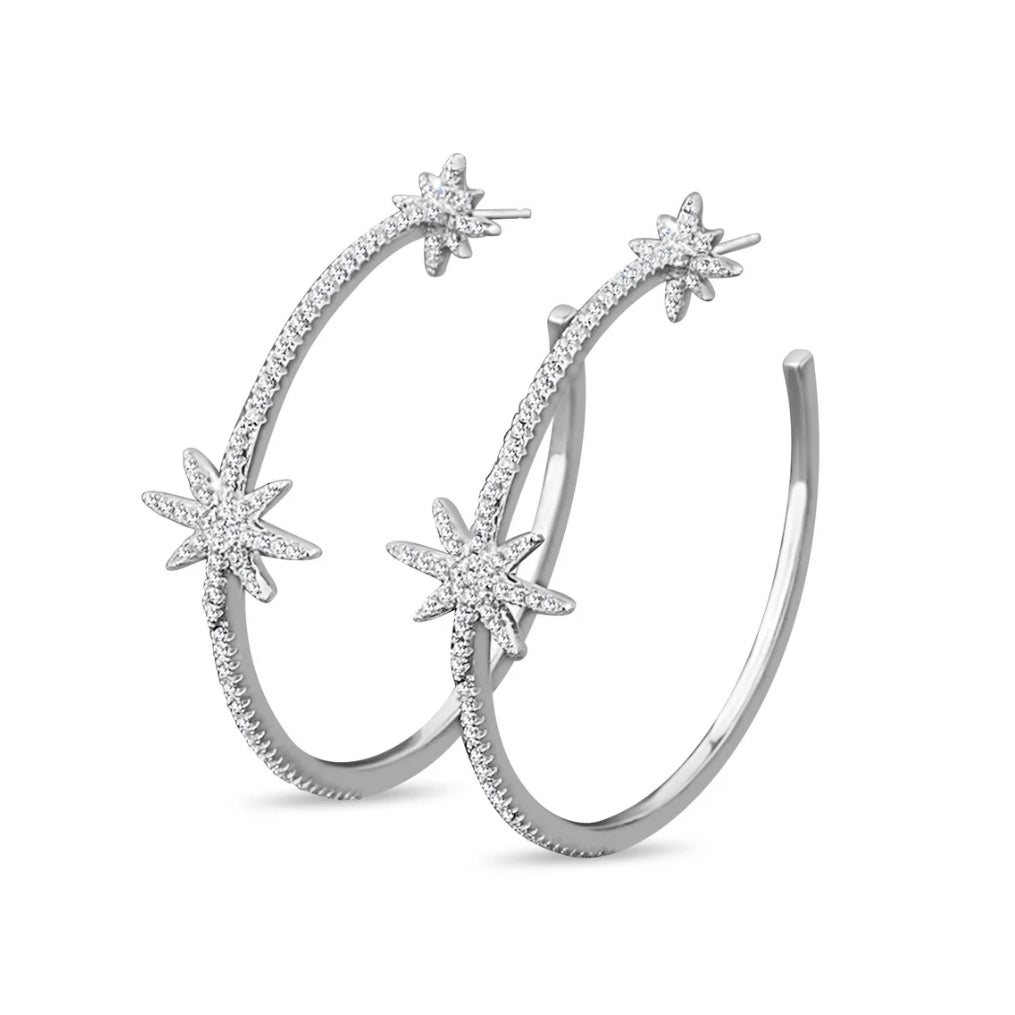 Starburst Hoops by Dazzle Jewel and Co
