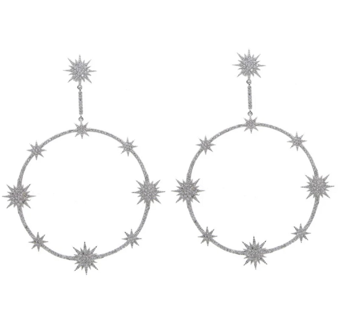 Starburst Drop Earrings by Dazzle Jewel and Co