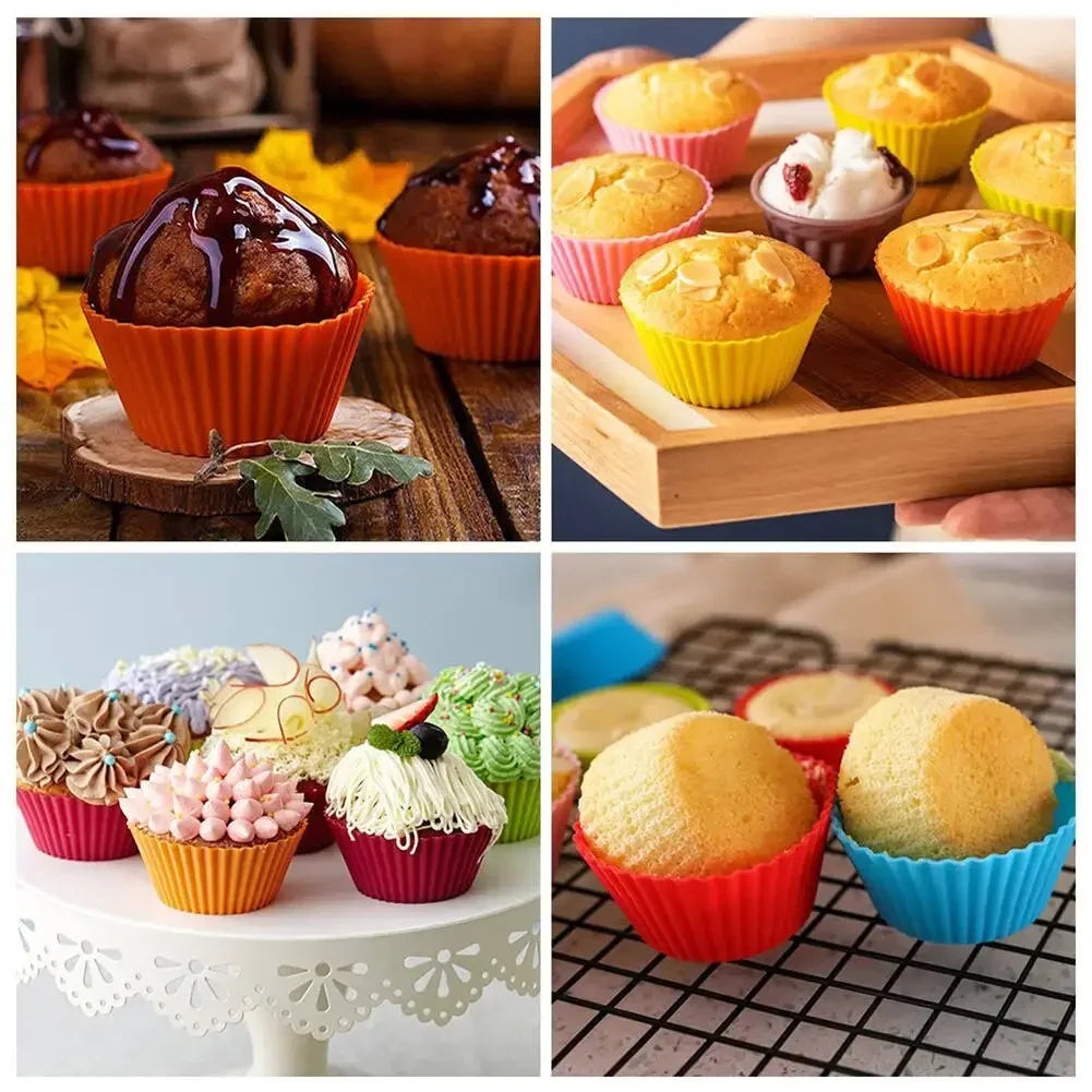 12pcs/Set Silicone  Cupcake/Muffin Liners