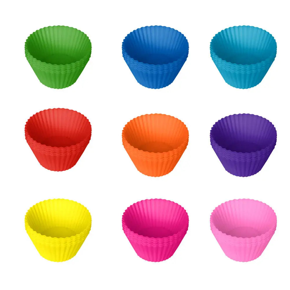 12pcs/Set Silicone  Cupcake/Muffin Liners