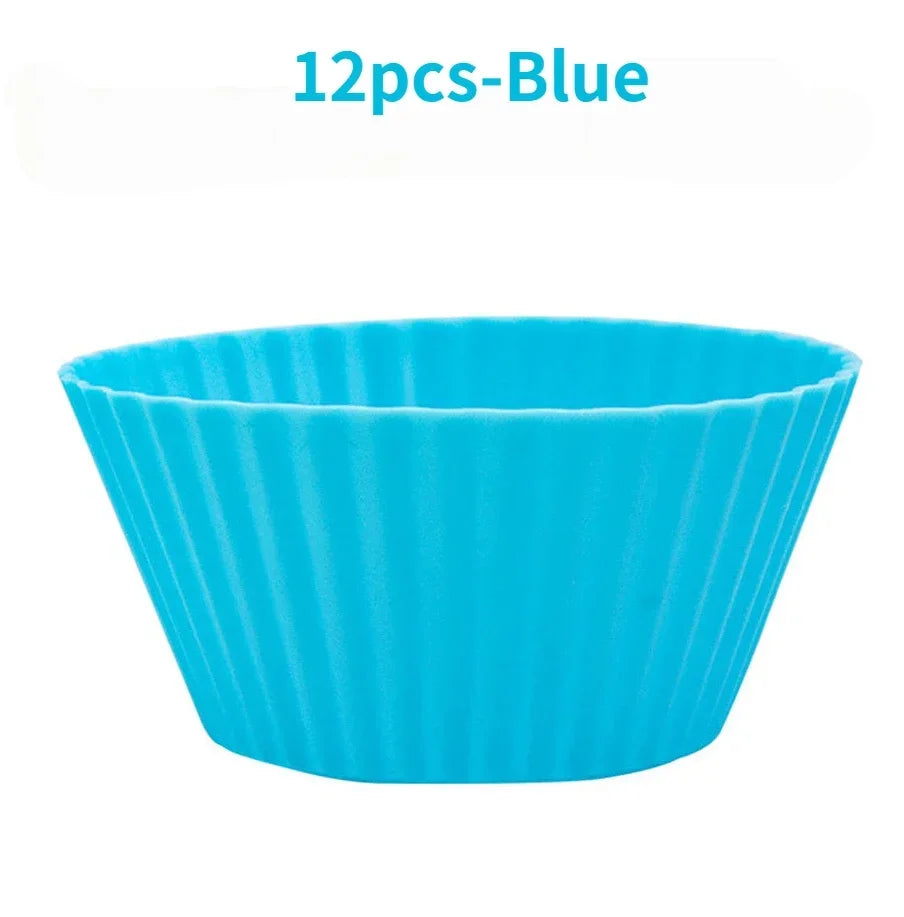 12pcs/Set Silicone  Cupcake/Muffin Liners