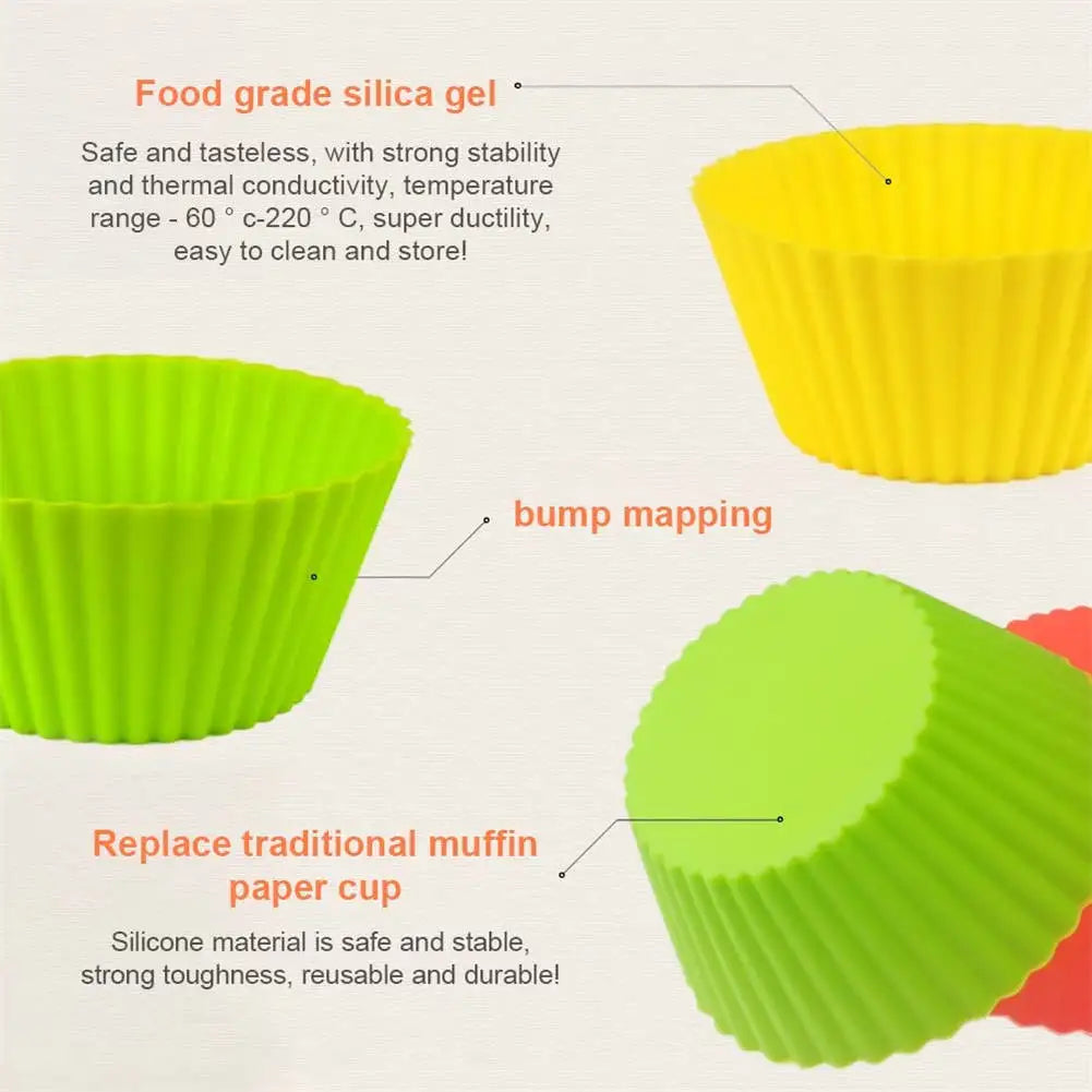 12pcs/Set Silicone  Cupcake/Muffin Liners