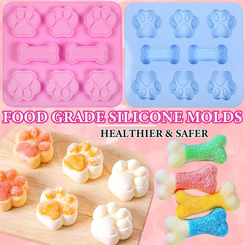 Paw And Bone Silicone Mold for Baking