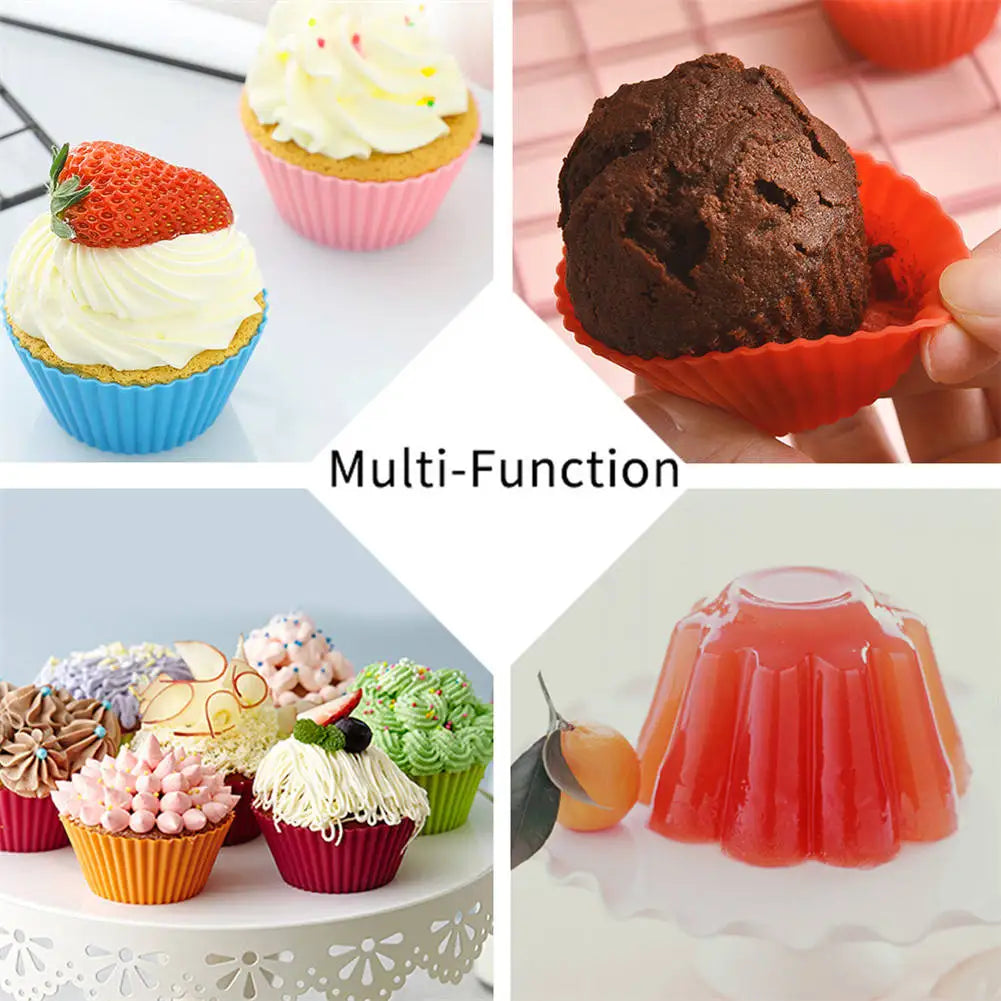 12pcs/Set Silicone  Cupcake/Muffin Liners