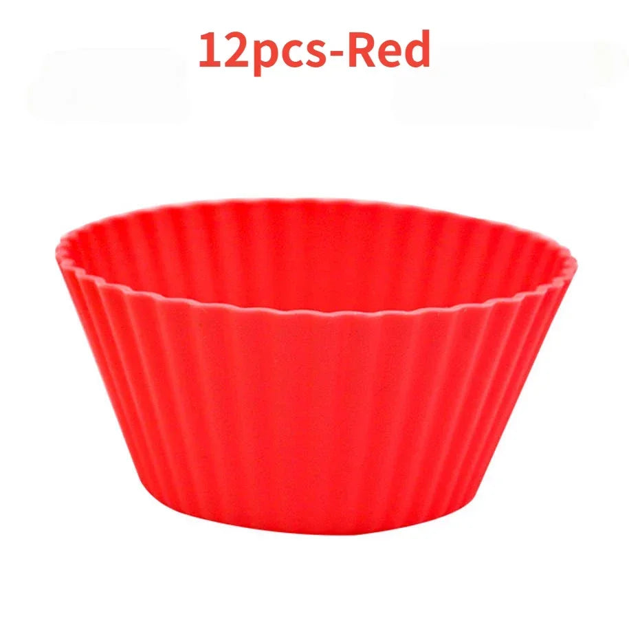 12pcs/Set Silicone  Cupcake/Muffin Liners