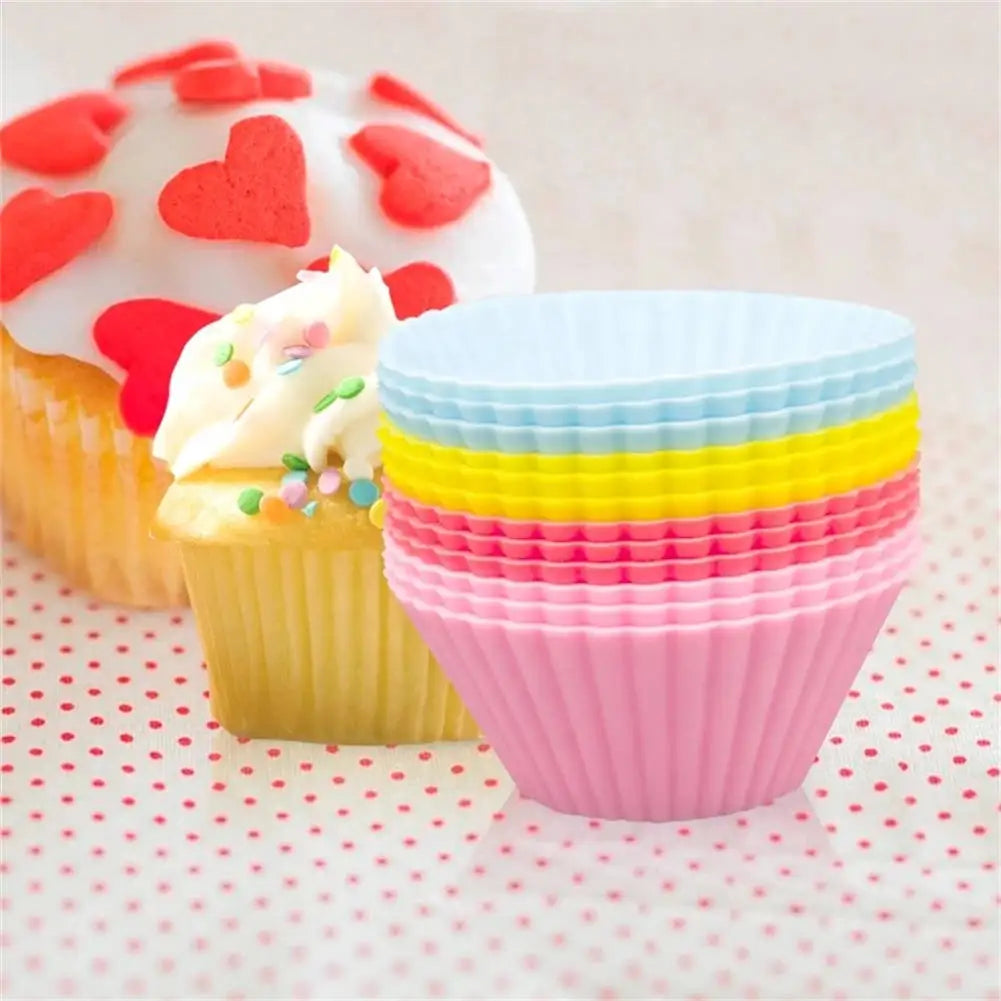 12pcs/Set Silicone  Cupcake/Muffin Liners